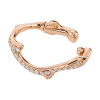 DIOR Diamond Clip-On Earrings Women's Gold