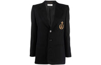 SAINT LAURENT Logo embroidered Single breasted Blazer