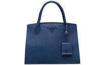 PRADA Monochrome Leather Crossbody Bag Women's Blue