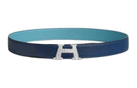 HERMES Double-Sided Smooth Buckle Leather Belts Men's