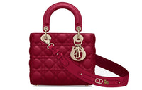 DIOR Lady Dior Sheepskin Wicker Pattern Handbag Handbag Women's Red