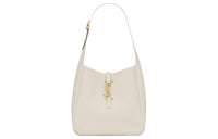 SAINT LAURENT LE5A7CASSANDRE Grain Leather Handbag, Shoulder Bag Small Size Women's Vintage White