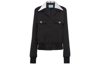 PRADA Embellished Button-Up Bomber Jacket