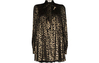 SAINT LAURENT Long Sleeved Dresses Women's Gold
