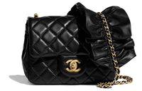 CHANEL Classic Flap CF Sheepskin With Gold Metal Shoulder Bag Women's Black