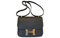 HERMES Constance Epsom Leather Shoulder Bag Crossbody Bag Mini Women's 88 Graphite Graphite Gray