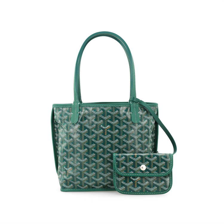 GOYARD Anjou Calfskin Tote Bag, Shopping Bag, Shoulder Bag, Handbag Mini Women's Green