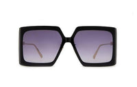 DIOR Alloy Irregular Shape Sunglasses Women's Black