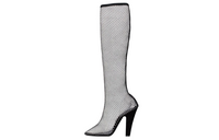 SAINT LAURENT Koller Crystal Net 110mm Boots