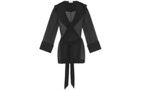 SAINT LAURENT Semi-sheer Long-sleeve Top
