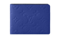 LOUIS VUITTON Cow Leather Wallet Regular Men's Blue