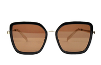 CELINE Metal Irregular Shape Sunglasses Unisex Black