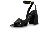 LOUIS VUITTON Shake One-Strap Sandals 8.5cm Women's Black