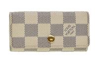 LOUIS VUITTON Canvas Key Pouch Women's Beige