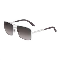 LOUIS VUITTON Acetate Metal Aviator Sunglasses Men's Silver