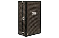 GOYARD Wagon Canvas With Leather Suitcase Storage Box Medium Size Unisex Black