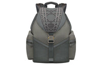 DIOR Cow Leather With Nylon Backpack Men's Blue Gray