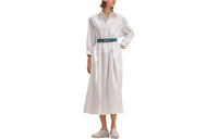 HERMES Long Sleeved Dress Women's White