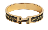 HERMES Clic Gold Plated Bangles Women's
