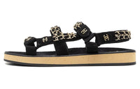 CHANEL Strap Sandals Women's Black