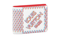 LOUIS VUITTON Multiple Wallet White Damier Spray