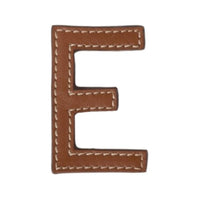 MIU MIU Leather Metal Brooches Unisex Brown