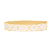 LOUIS VUITTON Enamel Metal Bangles Unisex Purple
