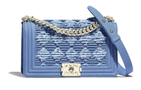 CHANEL Denim Crossbody Bag Chain Shoulder Bag Women's
