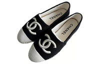 CHANEL Casual Single Shoes Women's White Black