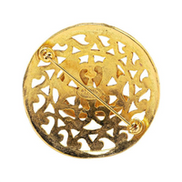 CHANEL 1995 Gold plated Cc Brooch