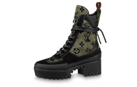 LOUIS VUITTON Laureate Ankle Boots Women's Green