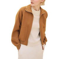 HERMES FW24 Jackets Coats Women's Caramel Brown