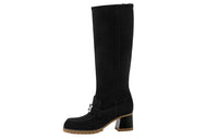 HERMES Folie 60 Knee-high Boots Women's Black