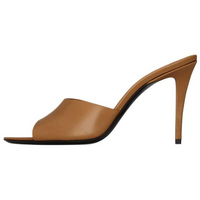 SAINT LAURENT Slide Slippers 9cm Women's Brown
