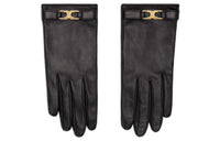 CELINE Sheepskin Gloves Women's Black