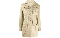 SAINT LAURENT Lace up Detail Shirt Dress