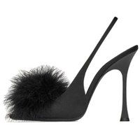 SAINT LAURENT Paradis One Strap Sandals 11cm Women's Black