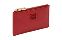 MIU MIU Leather Wallet Women's Red