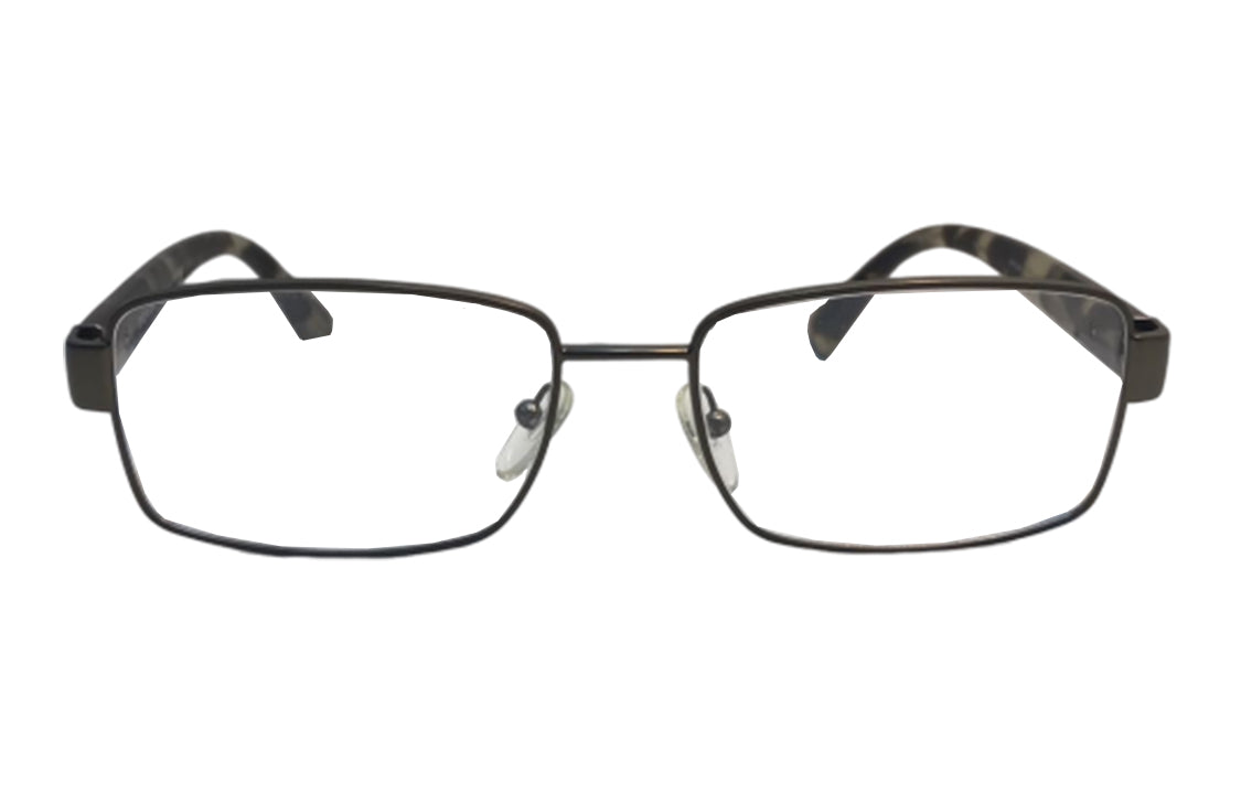 PRADA Acetate Rectangular Eyeglass Frames Unisex Gray