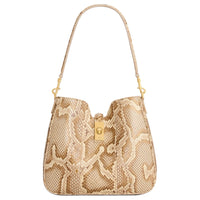 CELINE Python Skin Shoulder Bag Small Size Women's Natural