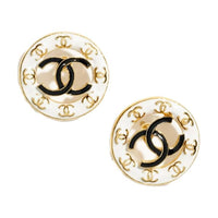 CHANEL Metal Stud Earrings Women's Gold