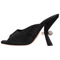 DIOR Slide Slippers 10cm Women's Black