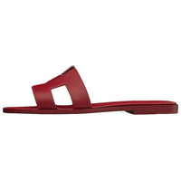 HERMES Oran Stylish Sandals Women's Red