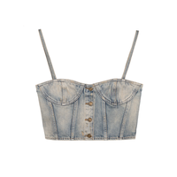 SAINT LAURENT SS22 Camisole Women's Light Blue