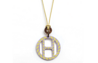 HERMES Horn Necklaces Women's Purple
