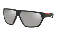 PRADA Plastic Irregular Shape Sunglasses Unisex Black
