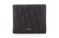 DIOR Fabric Card Holder, Wallet Men's Black