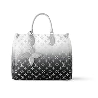 LOUIS VUITTON SKI Skiing Collection ONTHEGO Nylon Handbag Medium Size Women's White & Black