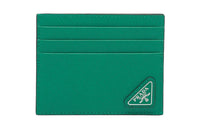 PRADA Saffiano Leather Card Holder Men's Bright Green