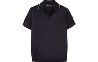 Loro Piana Buttonless Polo Shirt Polo Shirt Men's Marine Blue